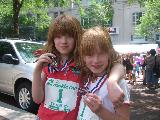 2007 June - Kayla and Kelly Finisher Medals